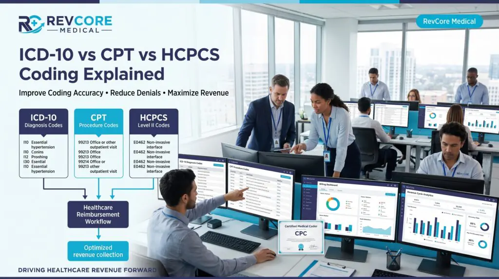ICD-10 vs CPT vs HCPCS Coding Explained